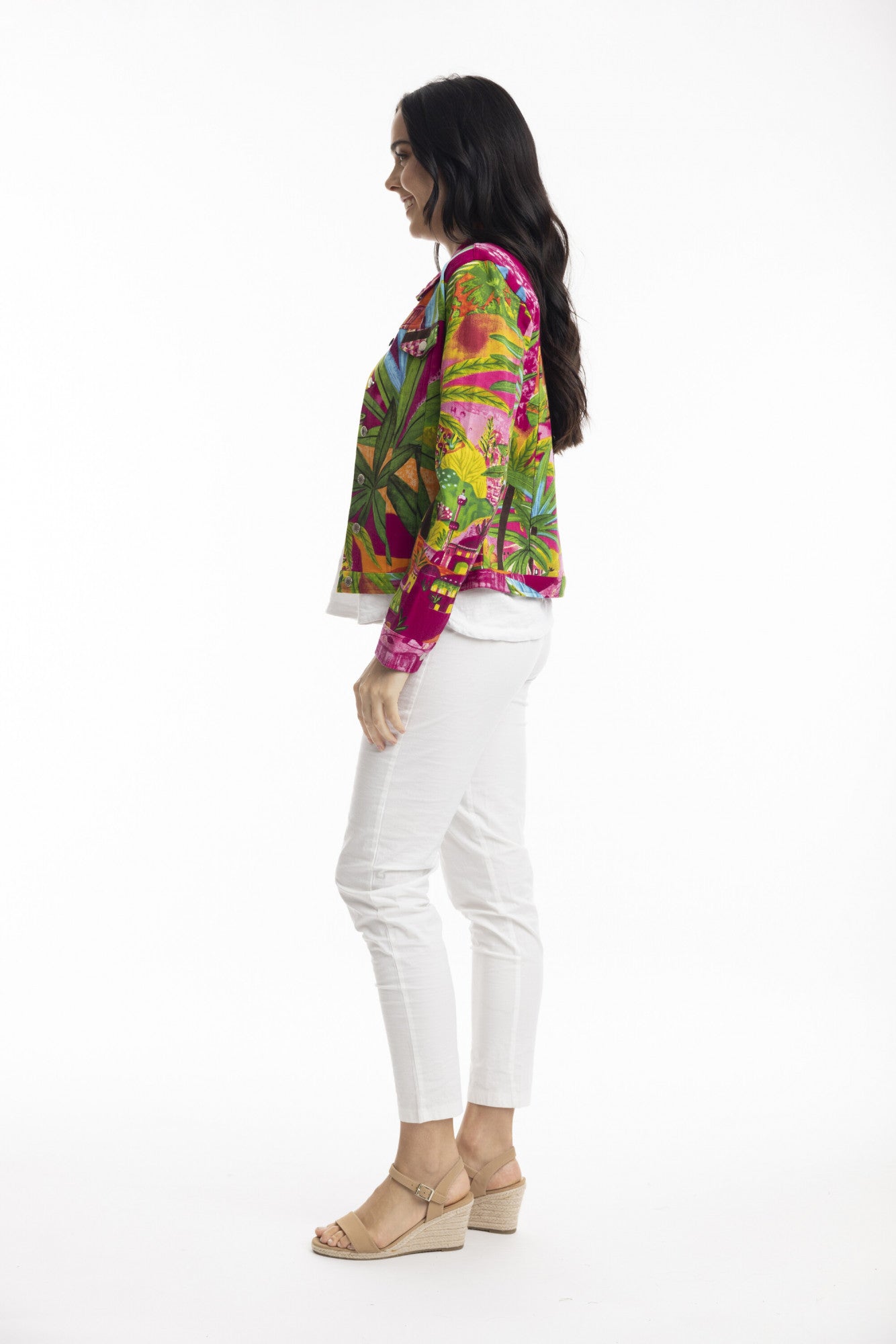 Orientique Printed Ponte Jacket Marakesh