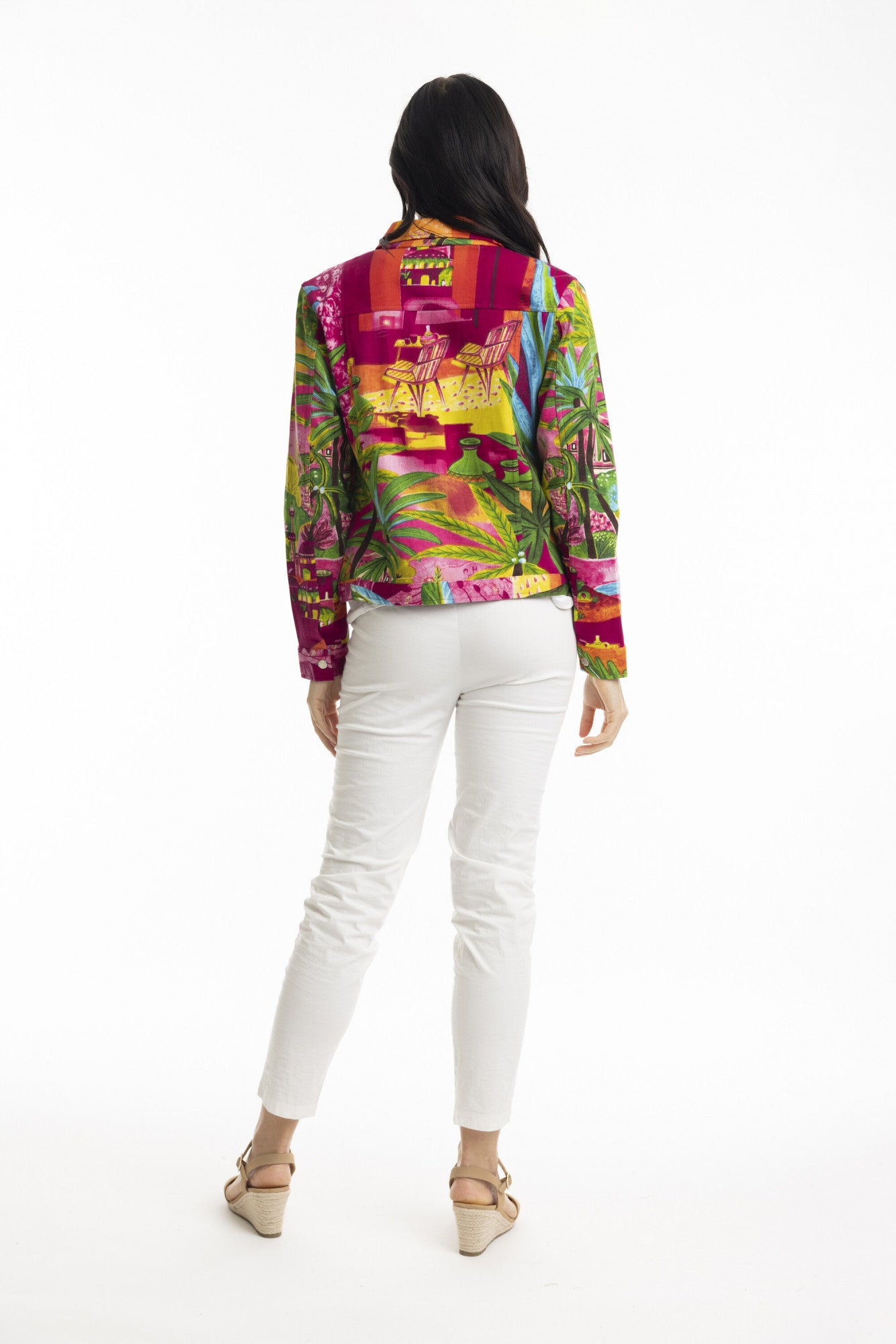 Orientique Printed Ponte Jacket Marakesh