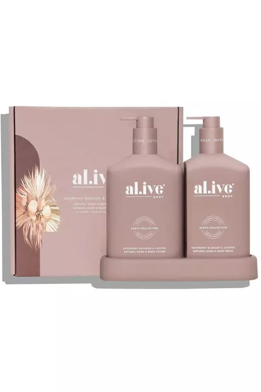 al.ive Raspberry Blossom and Juniper Wash and Lotion Duo